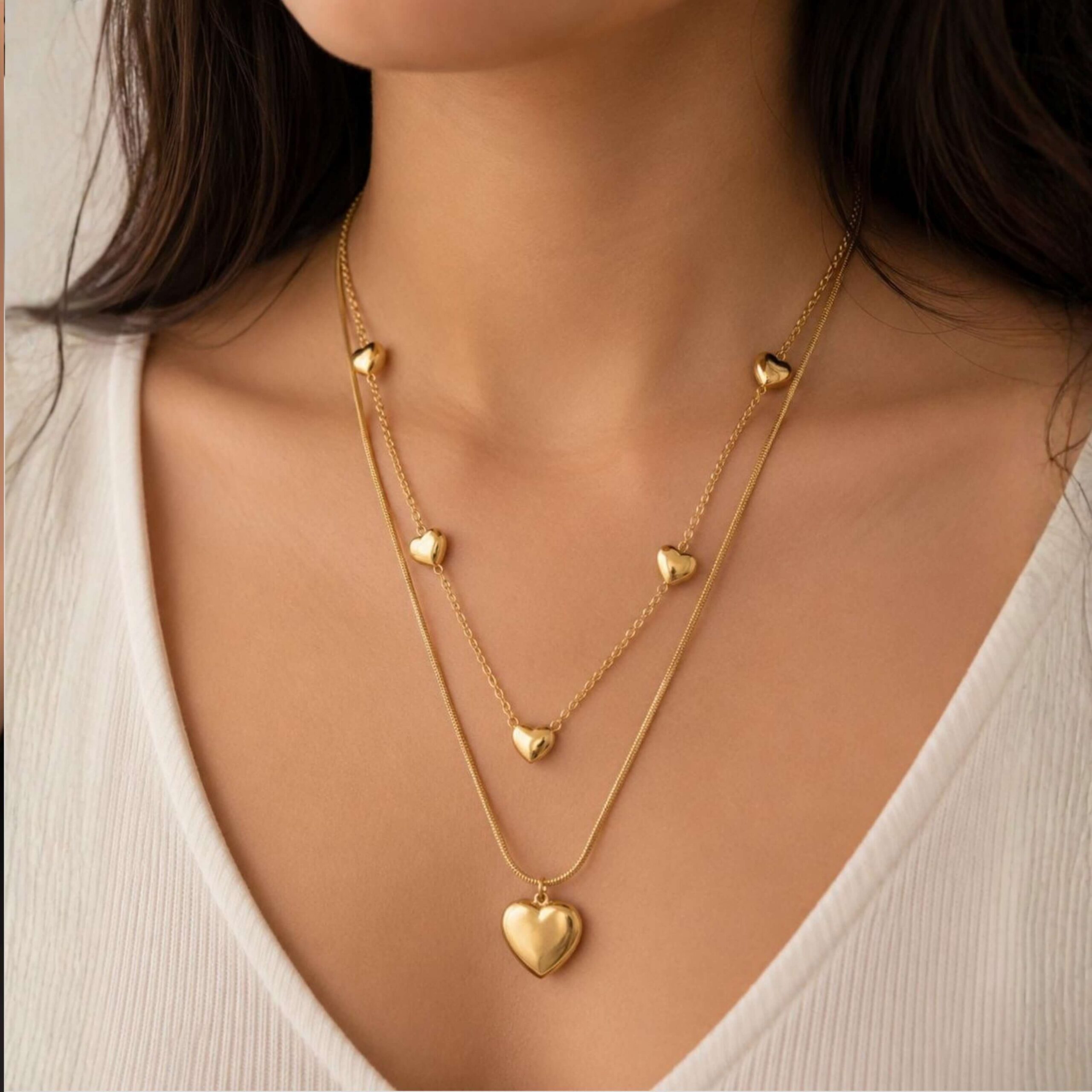 Double Layer Heart Pendant - Image 3
